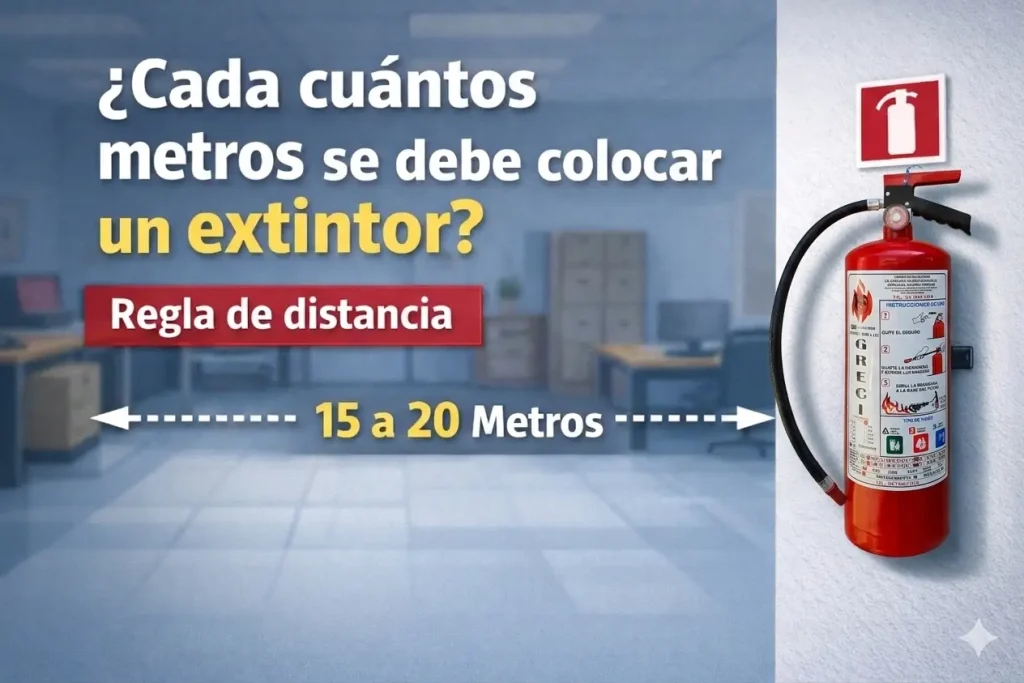 Cada cuantos metros se debe colocar un extintor
