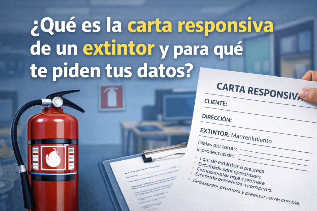 carta responsiva de extintores ejemplo