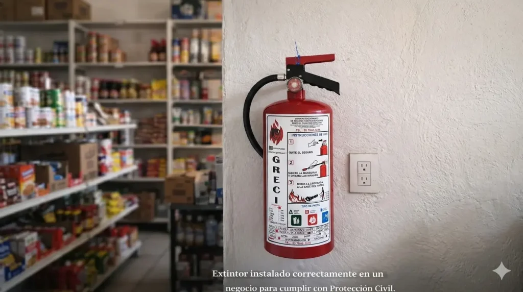 extintor obligatorio en negocio pequeño según protección civil